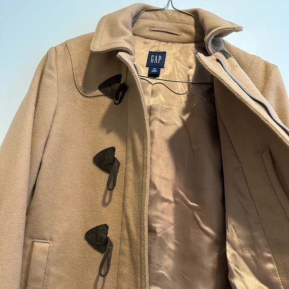 GAP wool camel toggle coat - Picture 4 of 8